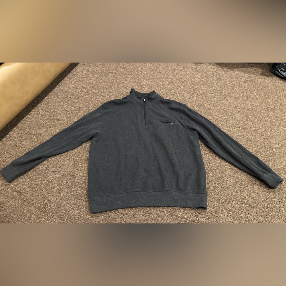 EUC Kartel L Men's Gray Half-Zip Sweater LS pullover shirt casual